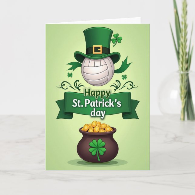 Lucky St Patricks Day Volley Card (Front)