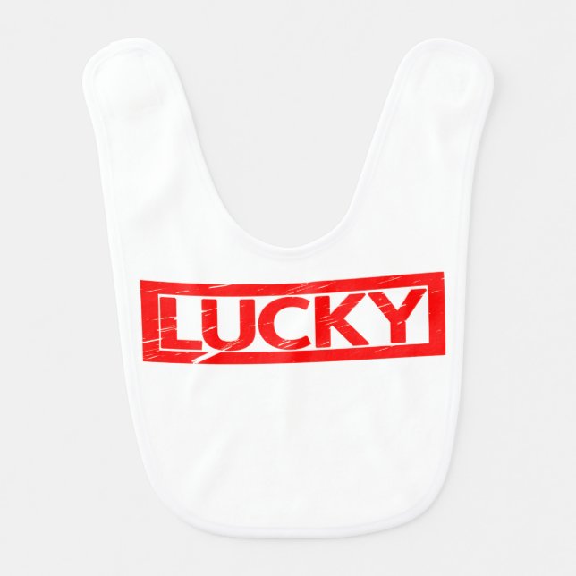 Lucky Stamp Baby Bib (Front)