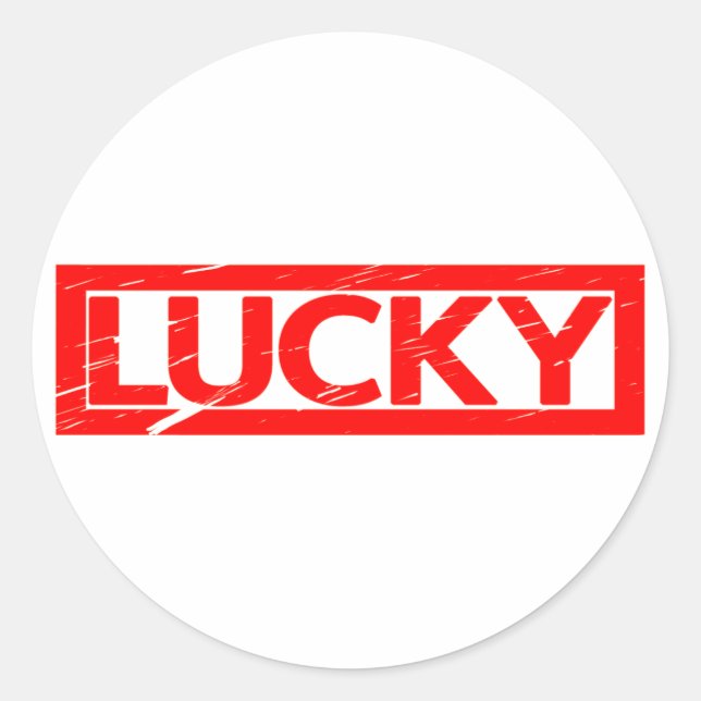 Lucky Stamp Classic Round Sticker (Front)