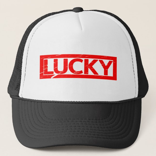Lucky Stamp Trucker Hat (Front)
