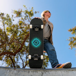 Lucky Star and Asterisk Skateboard