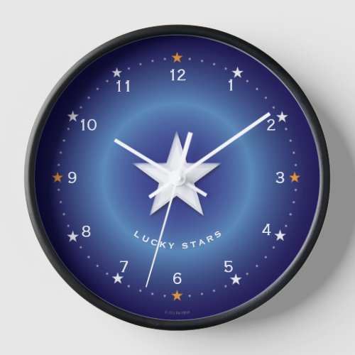 Lucky Stars Acrylic Wall Clock