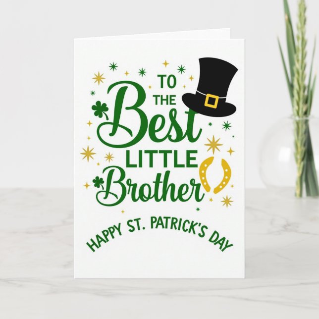 Lucky Stars St Patricks Day Card (Front)