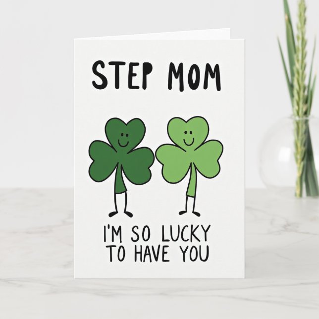 Lucky Step Mom Great Card (Front)