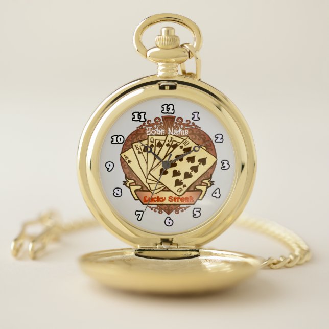 Lucky Streak poker pocket watch (Inside)