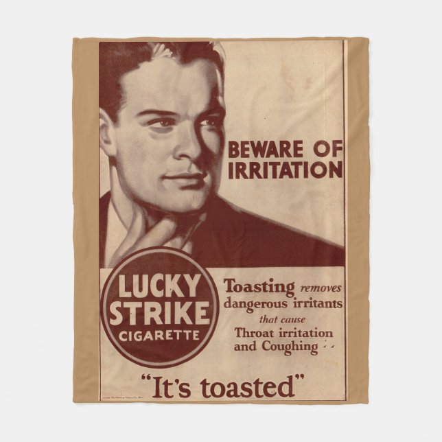 Lucky Strikes - Beware of Irritation Fleece Blanket (Front)