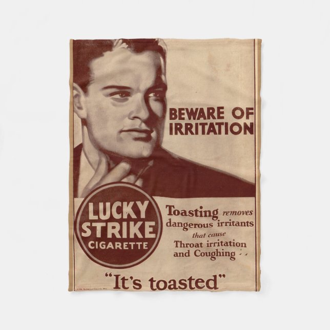 Lucky Strikes - Beware of Irritation Fleece Blanket (Front)
