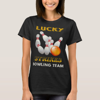 Lucky Strikes Bowling Team Retro Men Women Youth 3 T-Shirt