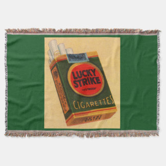 Lucky Strikes pack 1920s ad Throw Blanket