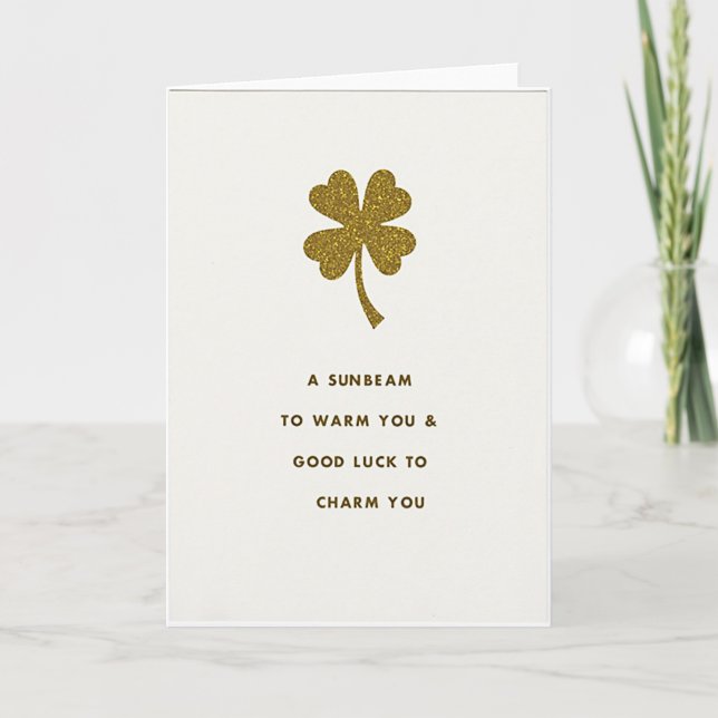 Lucky Sunbeam Warm Wishes Card (Front)