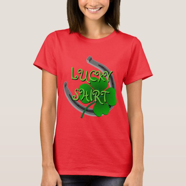 Lucky T-Shirt Personalized Shirt Organic T-shirt (Front)