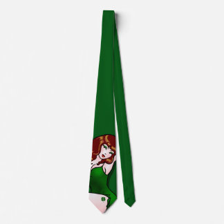 Lucky Tie 50s Pinup Girl Tie Irish Pinup Girl Tie