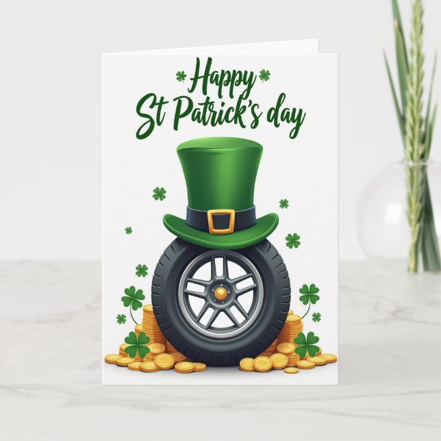 Lucky Tire St Patricks Day Card (Front)