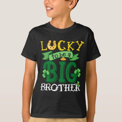 Lucky To Be A Brother St Patrick_s Day Shamrock  T_Shirt