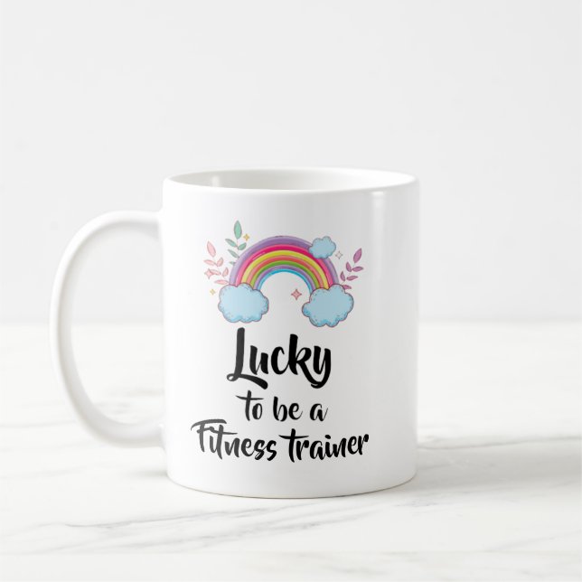 Lucky To Be A Fitness trainer Mug (Left)