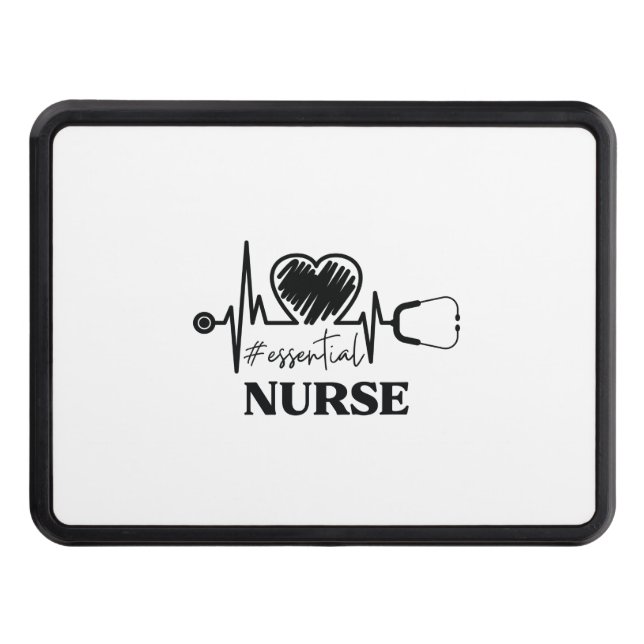 Lucky to Be a Nurse Rainbow Nurse Hitch Cover (Front)