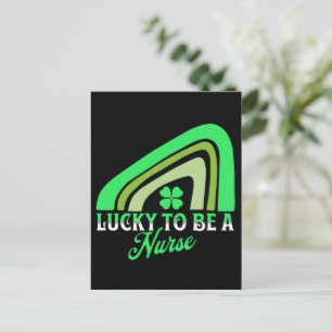 Lucky to be a Nurse St Patrick's Day Nurse Holiday Postcard
