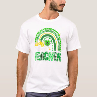 Lucky To Be A Teacher Rainbow Teacher St Patrick's T-Shirt