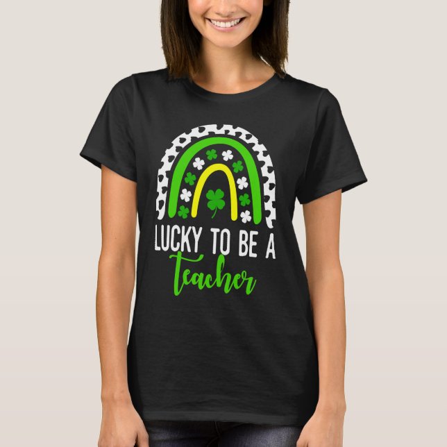 Lucky To Be A Teacher Smarter Dalmatian Dogs St Pa T-Shirt (Front)