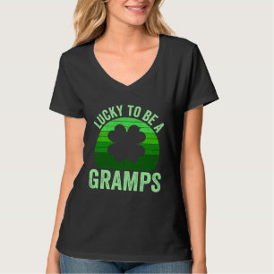 Lucky To Be Gramps Leprechaun Shamrock St Patricks T-Shirt