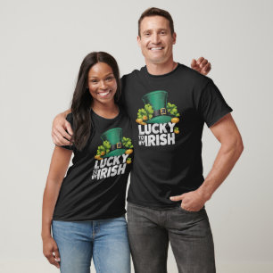Lucky to Be Irish - Leprechaun Hat Design T-Shirt