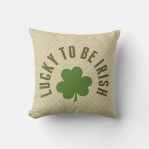 Lucky To Be Irish Reversible Throw Pillow