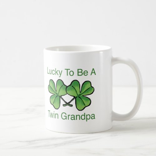 Lucky To Be Twin Grandpa Coffee Mug