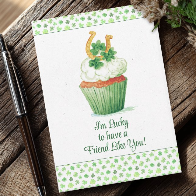 Lucky To Have a Friend Like you St Patrick's Day Card (St Patrick's Day Friendship Card)