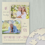 Lucky to Have You 2 Photo Editable Occasion Jigsaw Puzzle<br><div class="desc">Create your own photo puzzle for someone special. The template is set up for you to add a custom message on the bottom and you can also change "WE are so lucky to have YOU" from plural to singular if required. Your pictures are displayed in landscape format and shaped and...</div>
