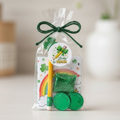 Lucky to Teach St. Patrick’s Day Round Teacher  Classic Round Sticker