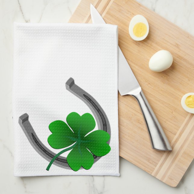 Lucky Towels St. Patrick's Tea Towels Customize (Quarter Fold)