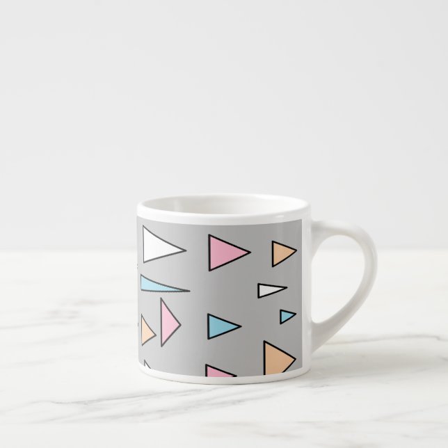 Lucky Triangles Pastel Colors Espresso Mug (Right)