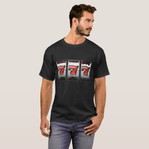 Lucky Triple Sevens on Slot Machine T-Shirt