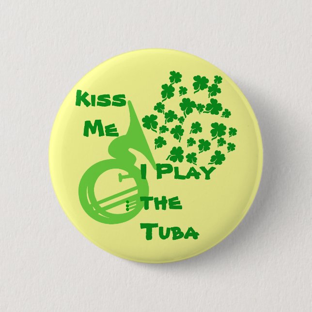 Lucky Tuba Pinback Button (Front)