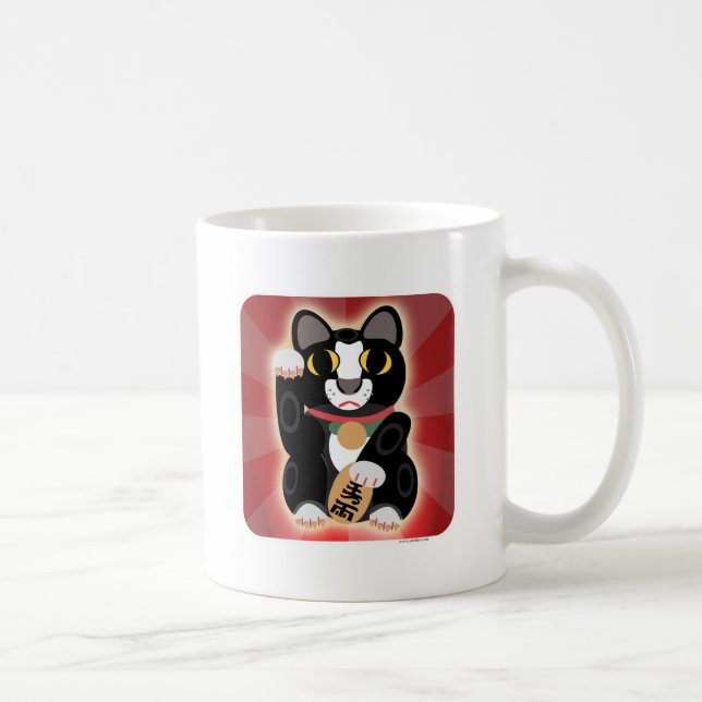Lucky Tuxedo Cat At Home Coffee Mug (Right)