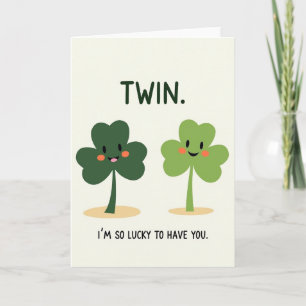 Lucky Twin Shamrock Card