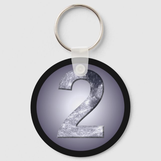 Lucky Two Lunar Symbol Magic Circle Design Keychain (Front)