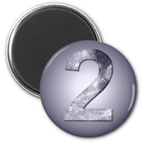 Lucky Two Lunar Symbol Numerology Number Magnet