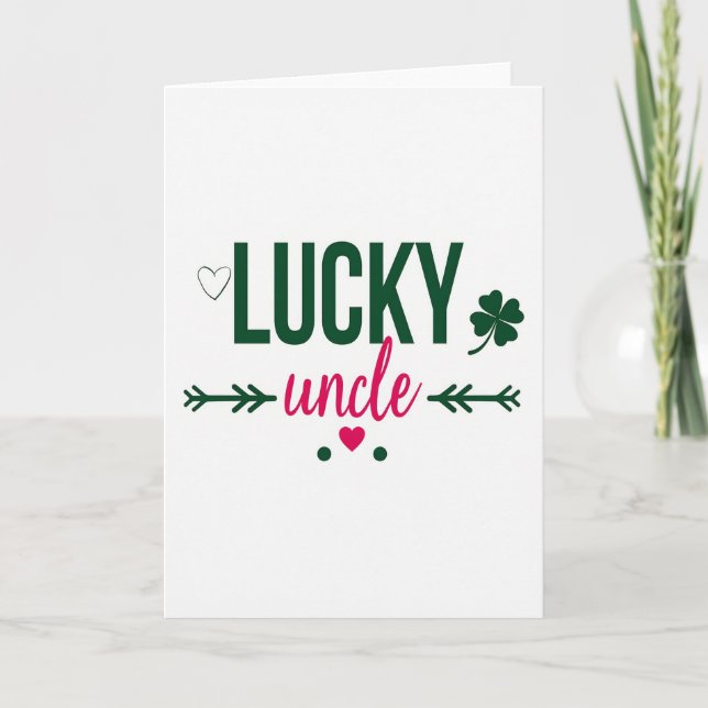 Lucky Uncle St Patricks Day Card (Front)