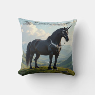 Lucky Unicorn Throw Pillow