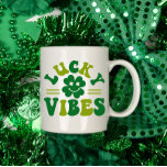 Lucky Vibes Four Leaf Clover Coffee Mug<br><div class="desc">Lucky Vibes Four Leaf Clover St. Patrick's Daay Art</div>