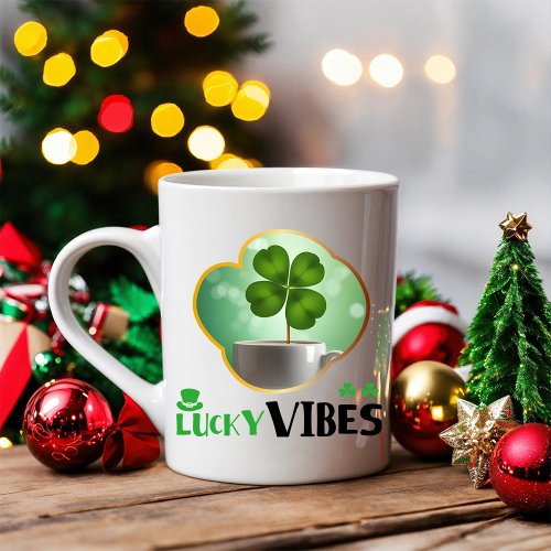 Lucky Vibes _ Green Attire Affair Two_Tone Coffee Mug