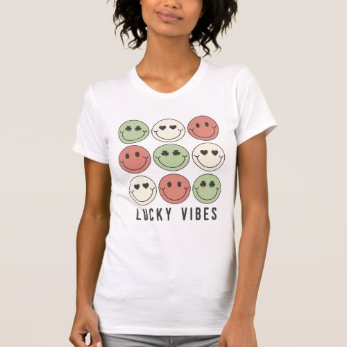 Lucky Vibes St Patricks Day Shirt Trendy  T_Shirt