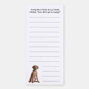 Lucky Vizsla Magnetic Notepad