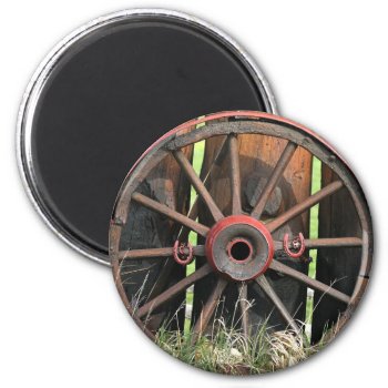 Lucky Wagon Wheel Magnet by deemac1 at Zazzle
