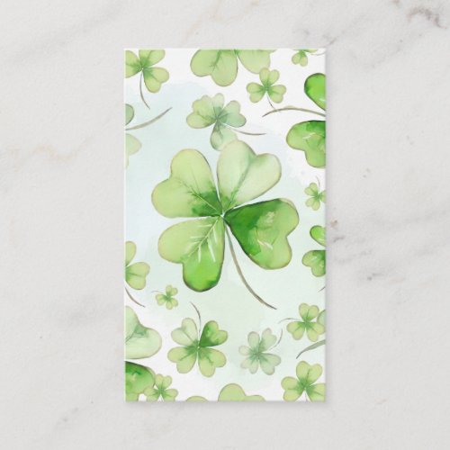 Lucky Watercolor Four Leaf Clover Irish Ireland
