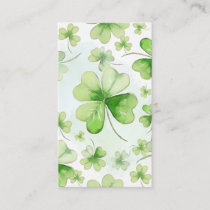 Lucky Watercolor Four Leaf Clover Irish Mom Dad
