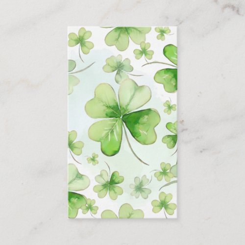 Lucky Watercolor Four Leaf Clover Irish Mom Dad