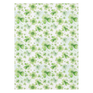 Lucky Watercolor Four Leaf Clover Irish Mom Dad Tablecloth