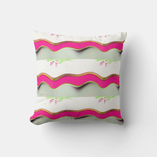 Lucky waves throw pillow (Front)